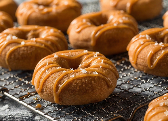 Salted caramel drizzle donut