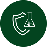 chemical beaker with shield