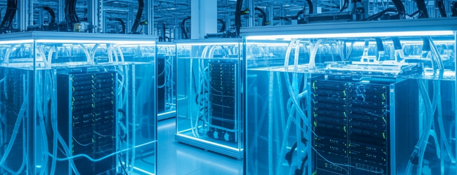 data center with liquid immersion pumps