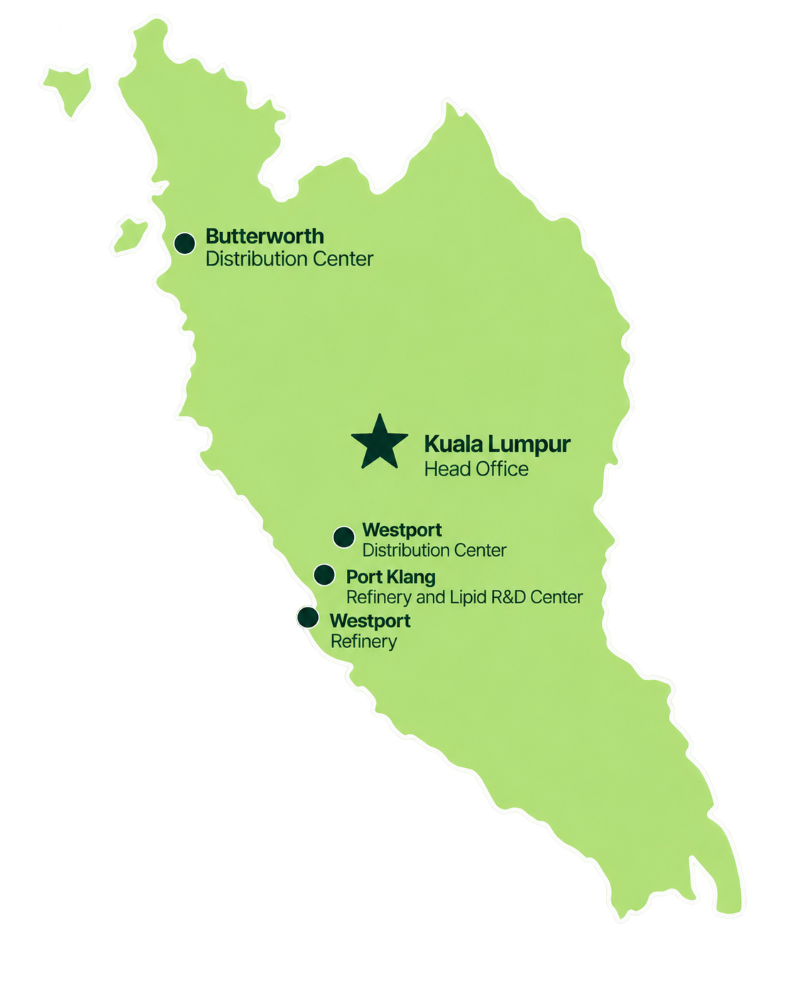 Cargill's presence in Malaysia map