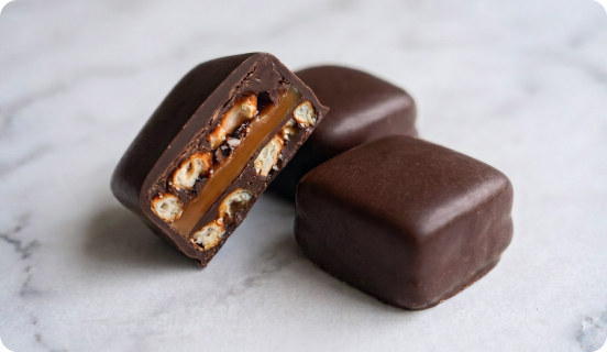 Chipotle caramel pretzel truffle