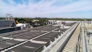 Solar array at Cargill’s Fresno beef processing plant. 