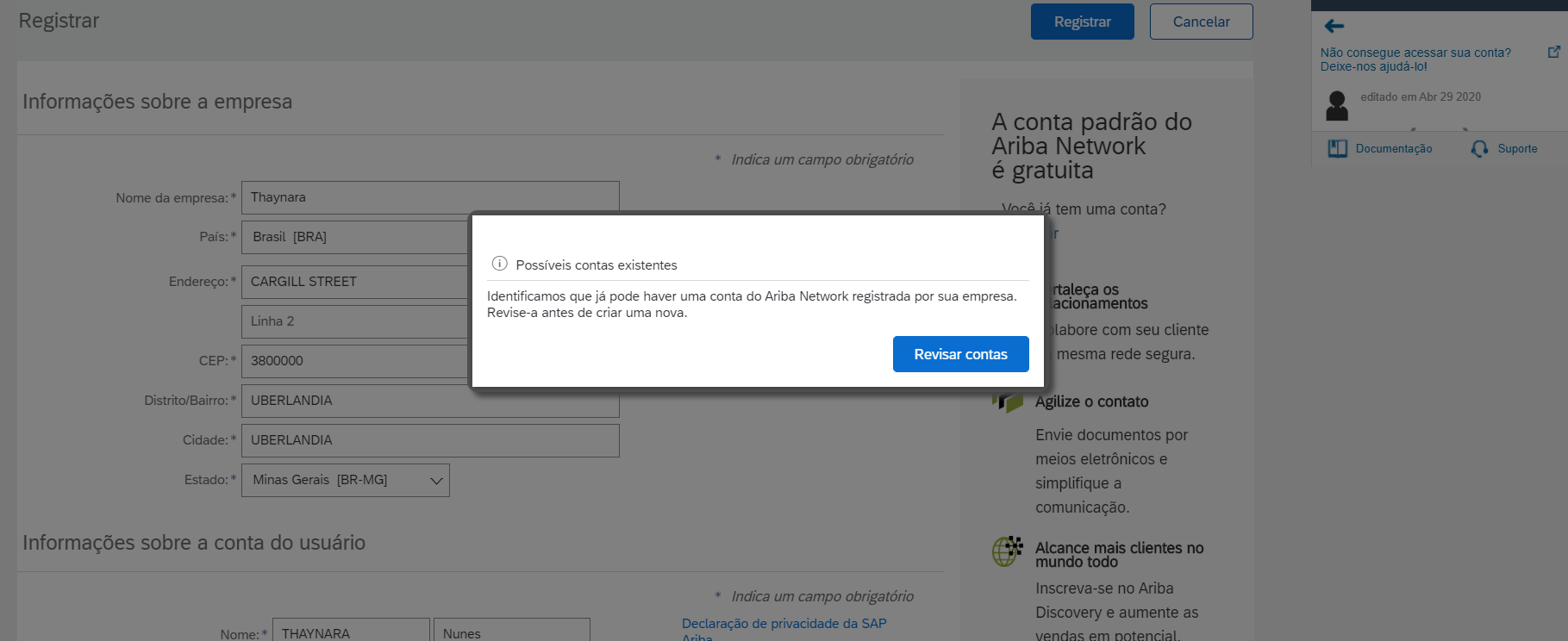 Create Account 1